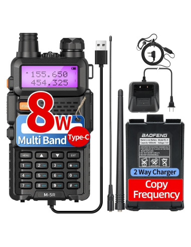 Baofeng M-5R Radio Ham 8W Walkie Talkie Bidireccional