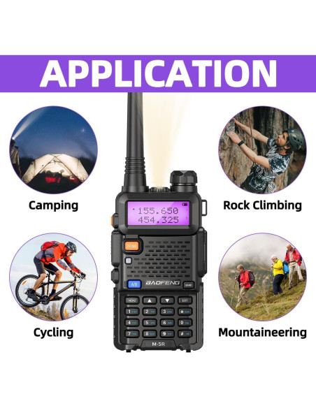 Baofeng M-5R Radio Ham 8W Walkie Talkie Bidireccional