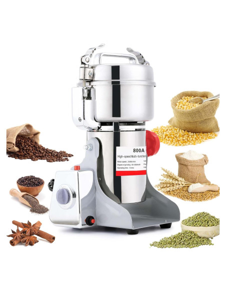 Molino de Grano Eléctrico BI-DTOOL 800g Acero Inoxidable 1800W