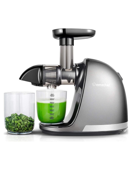 Exprimidor Masticador AMZCHEF ZM1501 Gris 150W Fácil Limpieza