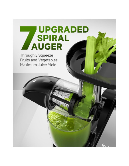 Exprimidor Masticador AMZCHEF ZM1501 Gris 150W Fácil Limpieza