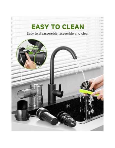 Exprimidor Masticador AMZCHEF ZM1501 Gris 150W Fácil Limpieza