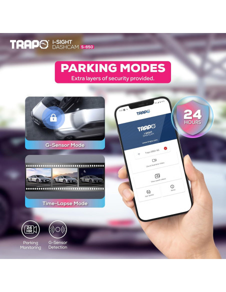 Cámara Dash Trapo S650 Doble Lente 2K HDR GPS Wi-Fi