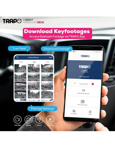 Cámara Dash Trapo S650 Doble Lente 2K HDR GPS Wi-Fi