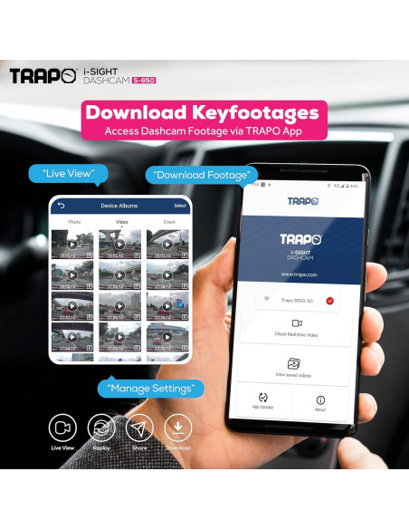 Cámara Dash Trapo S650 Doble Lente 2K HDR GPS Wi-Fi