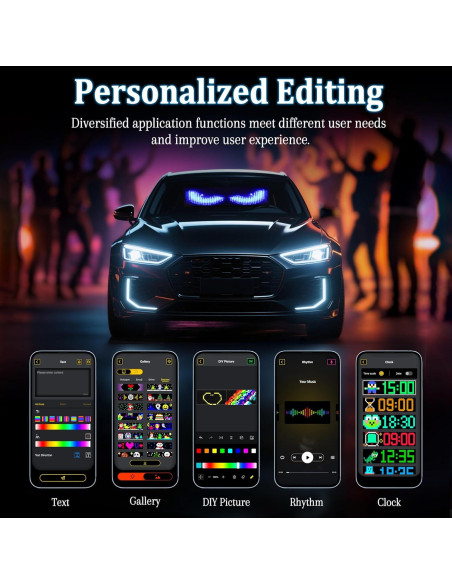 Luces LED Diabólicas DIBMS para Auto, Paquete de 2, RGB