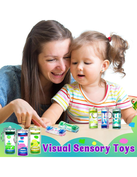 6 Llaveros Sensoriales Burbujas de Movimiento Equsion