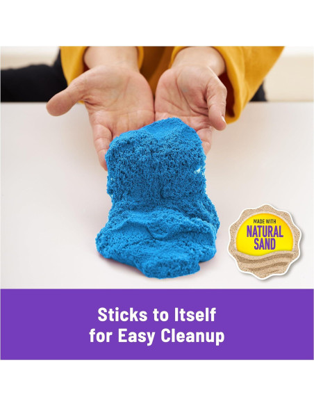 Set de Arena Cinética Azul 1lb con Herramientas y Bandeja