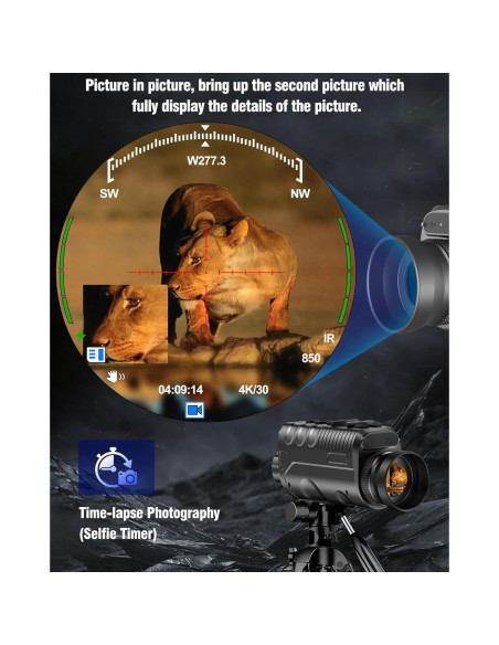 Monóculo de Visión Nocturna Nightiger NVG07S con Cámara 4K