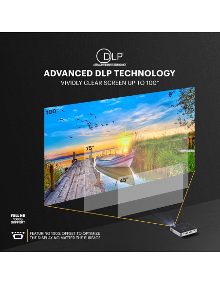 Proyector Mini Inalámbrico Kodak Luma 150 - DLP, 1080p, 221g