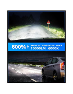 Bombillas LED de Niebla Marsauto G2S 5202 6000K 10000 Lúmenes 2