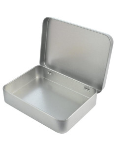 12 Cajas de Lata Rectangulares Wobe con Bisagra 11.4x8.4x2.3 cm 2