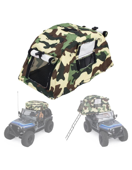 Tienda de Techo Plegable RC Powmok para Crawler 1/8 1/10 Camuflaje