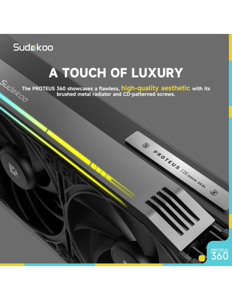 Enfriador de CPU Líquido AIO Sudokoo PROTEUS 360mm LCD