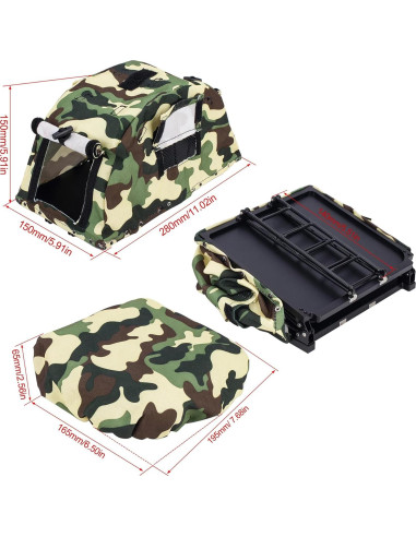 Tienda de Techo Plegable RC Powmok para Crawler 1/8 1/10 Camuflaje