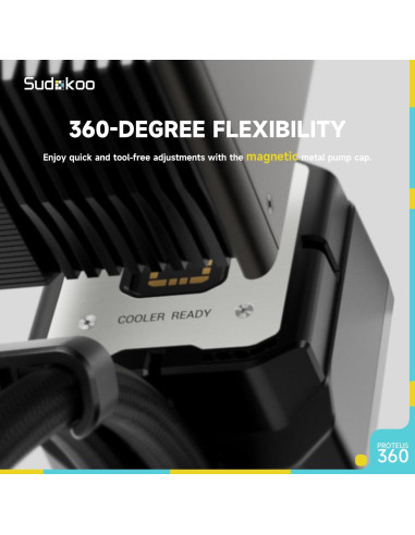 Enfriador de CPU Líquido AIO Sudokoo PROTEUS 360mm LCD