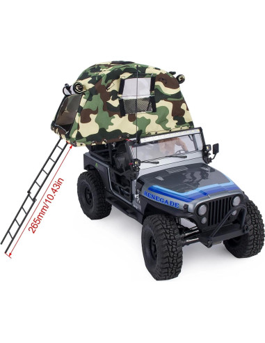 Tienda de Techo Plegable RC Powmok para Crawler 1/8 1/10 Camuflaje
