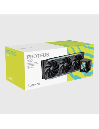 Enfriador de CPU Líquido AIO Sudokoo PROTEUS 360mm LCD