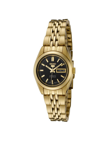 Reloj automático Seiko SYMA40K dorado mujer esfera negra