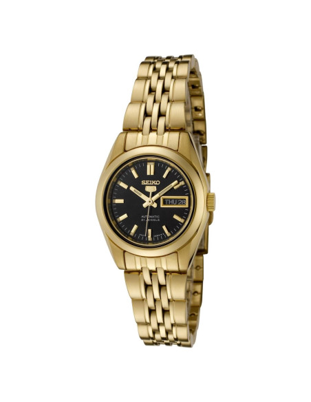 Reloj automático Seiko SYMA40K dorado mujer esfera negra