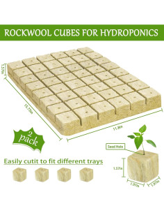 Cubos de Lana de Roca Legigo 5.08 cm para Germinación Hidropónica 2