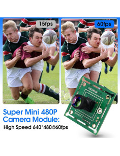 Cámara USB ELP VGA 100 Grados Gran Angular 480P 60fps 2