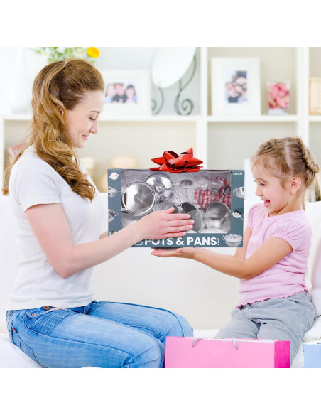 Juego de Ollas y Utensilios de Cocina Playkidz 9 Piezas