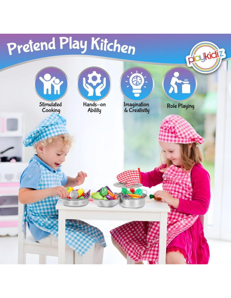 Juego de Ollas y Utensilios de Cocina Playkidz 9 Piezas
