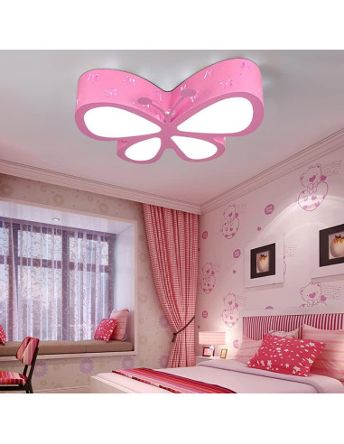 Lámpara de Techo LED Rosa Mariposa DEIGEHJRE 50x40 cm
