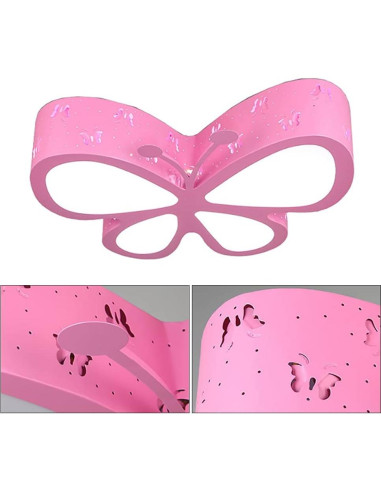 Lámpara de Techo LED Rosa Mariposa DEIGEHJRE 50x40 cm