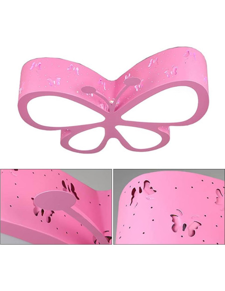Lámpara de Techo LED Rosa Mariposa DEIGEHJRE 50x40 cm