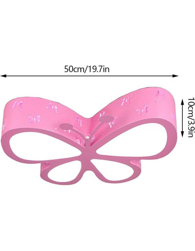Lámpara de Techo LED Rosa Mariposa DEIGEHJRE 50x40 cm