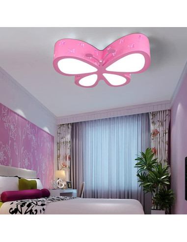 Lámpara de Techo LED Rosa Mariposa DEIGEHJRE 50x40 cm