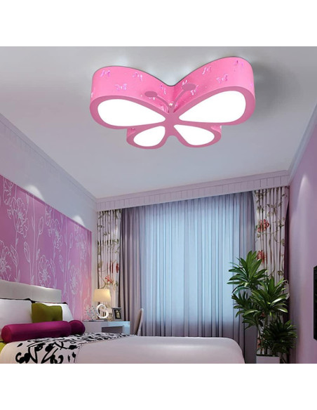 Lámpara de Techo LED Rosa Mariposa DEIGEHJRE 50x40 cm