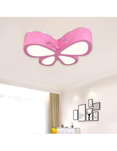 Lámpara de Techo LED Rosa Mariposa DEIGEHJRE 50x40 cm