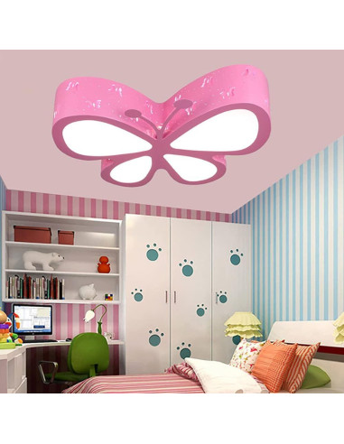 Lámpara de Techo LED Rosa Mariposa DEIGEHJRE 50x40 cm