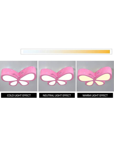 Lámpara de Techo LED Rosa Mariposa DEIGEHJRE 50x40 cm