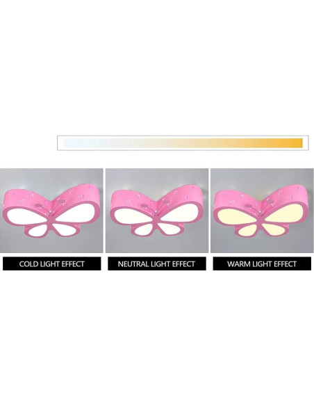 Lámpara de Techo LED Rosa Mariposa DEIGEHJRE 50x40 cm
