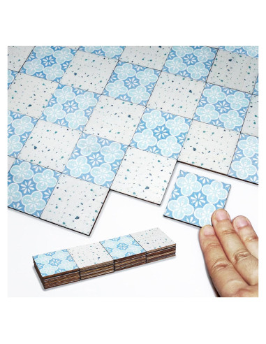 Azulejos de Suelo para Casa de Muñecas Halandar 32pcs Doble Cara