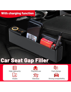 Organizador de Asiento de Coche Howdcheng 4 en 1 con Carga Rápida 2