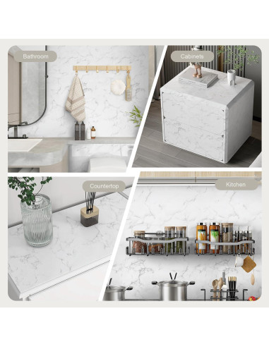 Papel Contacto de Mármol Heroad Autoadhesivo 1.31x6.56m