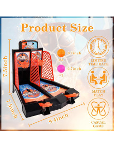 Juego de Baloncesto de Mesa ZWLIYCHN Miniatura 23x19cm 2