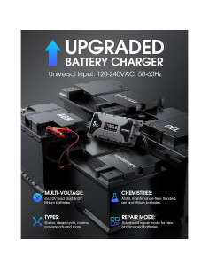 Cargador de Batería 5A FirstPower Pro 12V 6V con Pantalla LCD 2