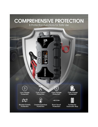 Cargador de Batería 5A FirstPower Pro 12V 6V con Pantalla LCD