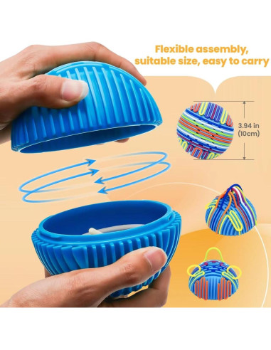 Bola Sensorial Antiestrés Azul 3D DIY para Niños y Adultos