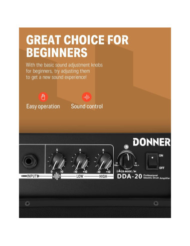 Amplificador de Batería Eléctrica Donner DDA-20 20W Inalámbrico