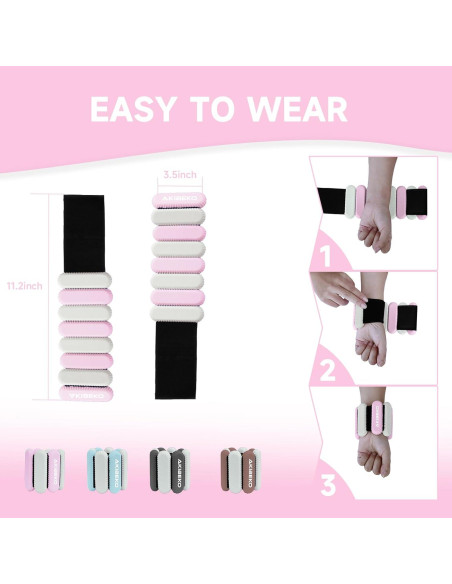 Pesas para Muñeca y Tobillo AKIBEKO 0.45 kg - Conjunto 2 Pzas