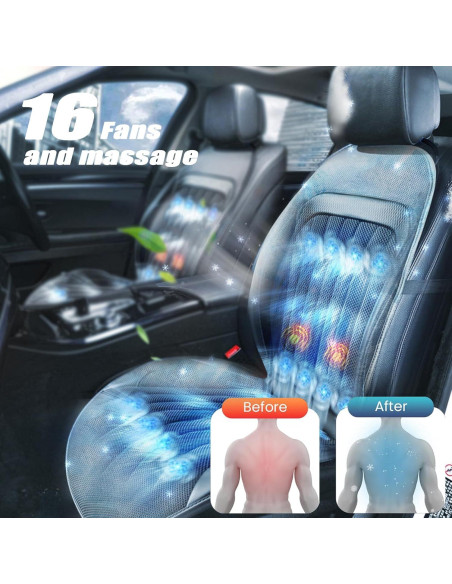 Funda de Asiento de Coche LGNORA 3 en 1 con Enfriador y Masaje