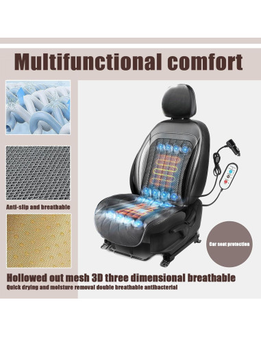 Funda de Asiento de Coche LGNORA 3 en 1 con Enfriador y Masaje