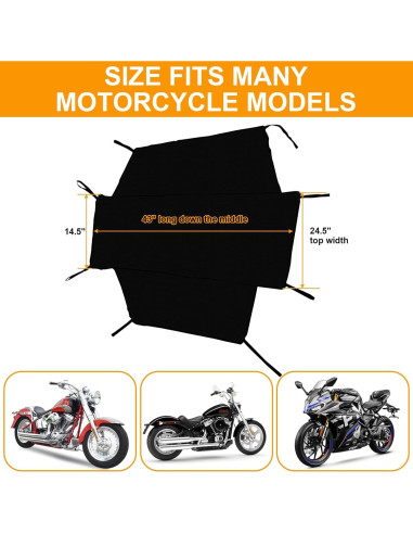 Cubierta de Asiento de Motocicleta RiderVibe M Negra UV